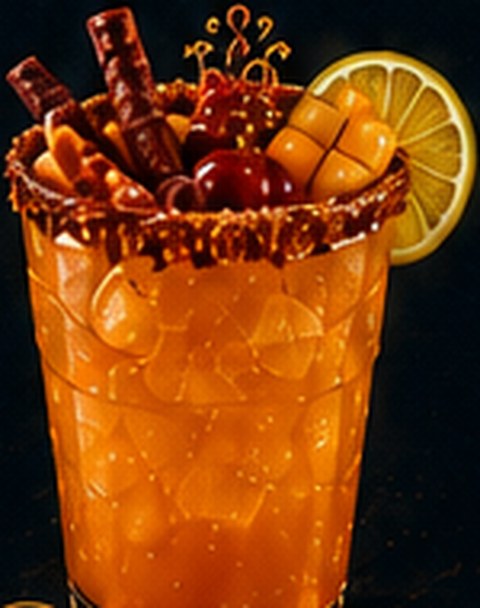 Mango Loco — bebida de mango, chamoy, tajín y limón